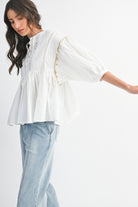 Phoebe Blouse-Long Sleeves-UrbanCulture-Boutique, A North Port, Florida Women's Fashion Boutique