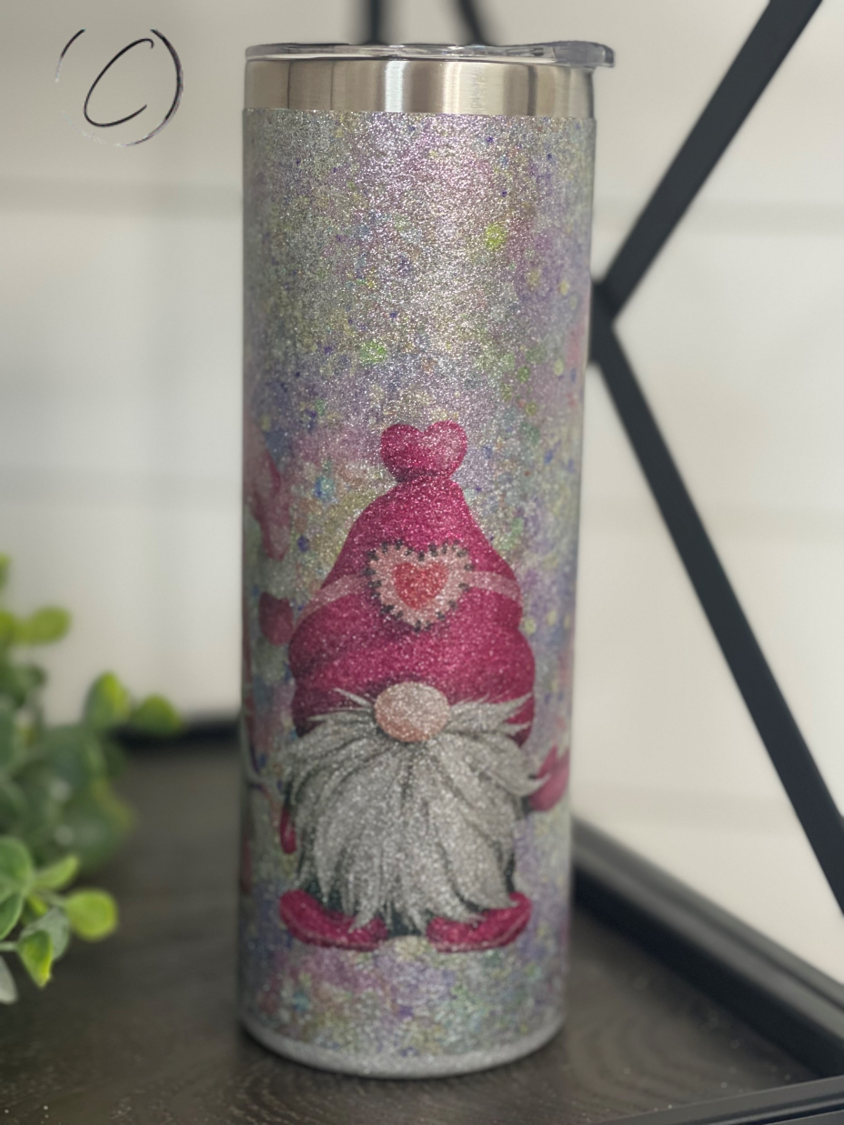 Glitter Valentines Gnomes Tumbler-Tumblers-UrbanCulture-Boutique, A North Port, Florida Women's Fashion Boutique