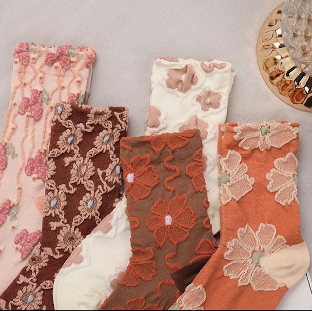 Rufia Embossed Women's Sock-Socks-UrbanCulture-Boutique, A North Port, Florida Women's Fashion Boutique