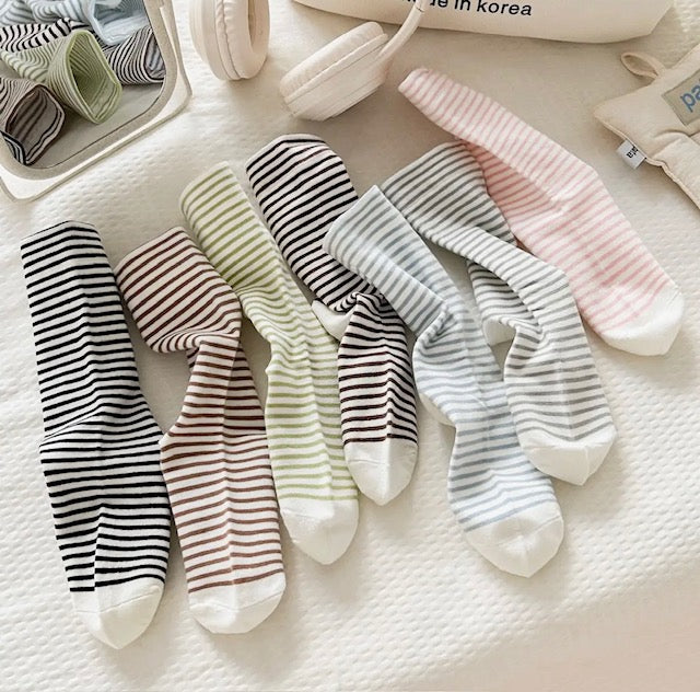 Lucy Striped Socks-Socks-UrbanCulture-Boutique, A North Port, Florida Women's Fashion Boutique