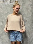 Melody Ribbed Crop Top-Long Sleeves-UrbanCulture-Boutique, A North Port, Florida Women's Fashion Boutique