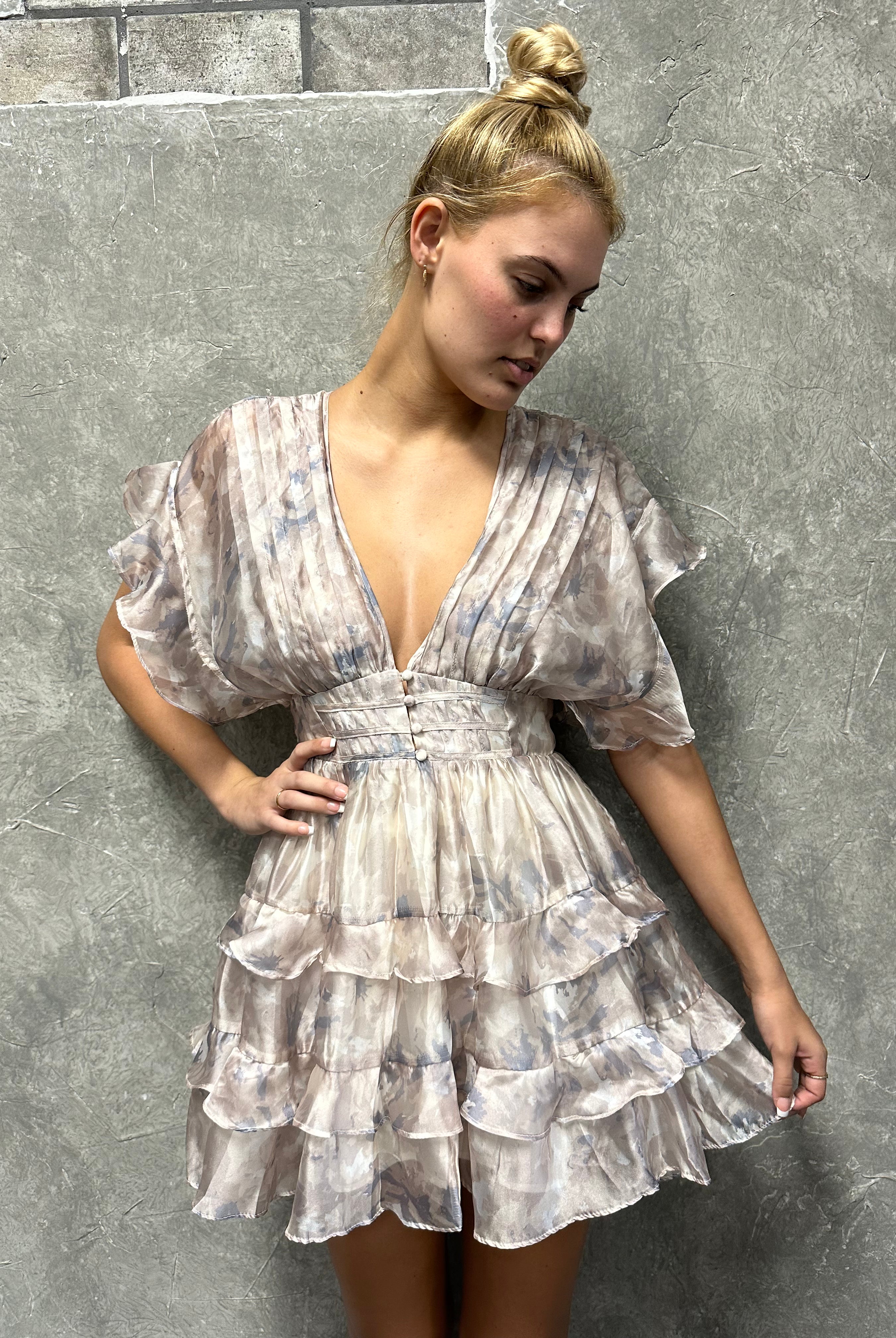 Christine Tiered Ruffle Dress-Dresses-UrbanCulture-Boutique, A North Port, Florida Women's Fashion Boutique