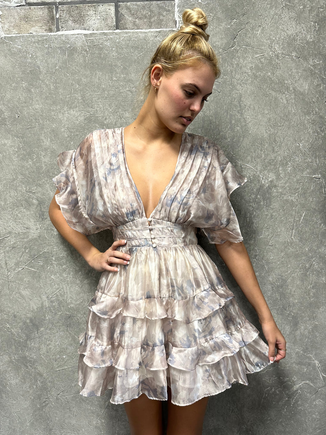 Christine Tiered Ruffle Dress-Dresses-UrbanCulture-Boutique, A North Port, Florida Women's Fashion Boutique