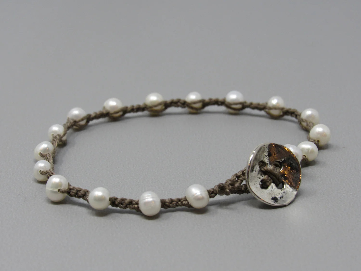 Classic Small Round Pearl Bracelet on Sepia-Necklace-UrbanCulture-Boutique, A North Port, Florida Women's Fashion Boutique