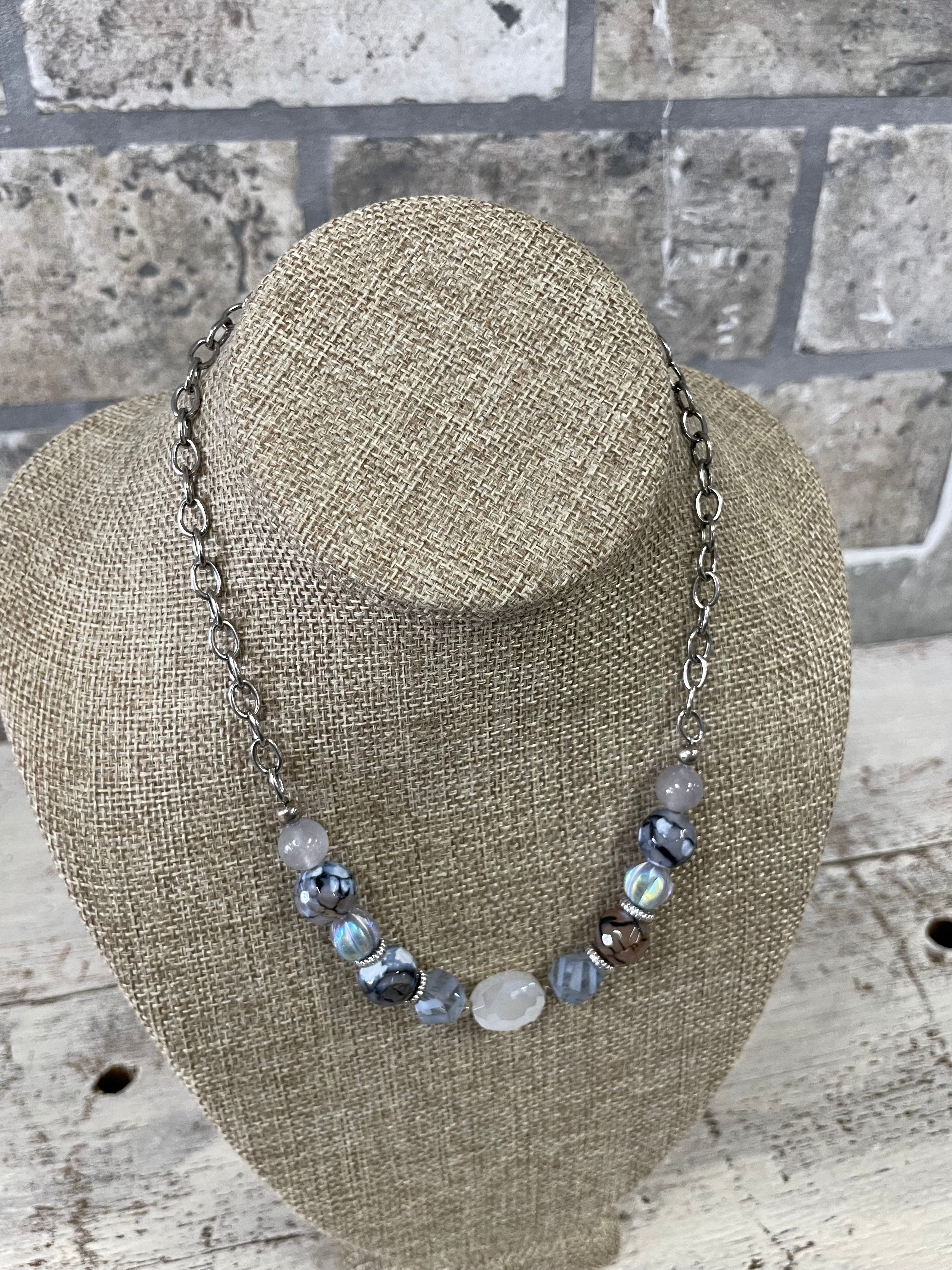 Ocean Blues Necklace-Necklaces-UrbanCulture-Boutique, A North Port, Florida Women's Fashion Boutique