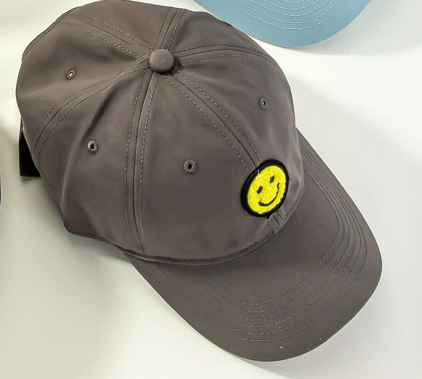 Smiley Face Baseball Cap-Hats-UrbanCulture-Boutique, A North Port, Florida Women's Fashion Boutique