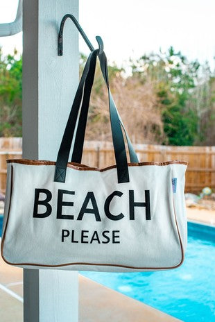 Beach Please Kai Tote Bag-Tote Bag-UrbanCulture-Boutique, A North Port, Florida Women's Fashion Boutique