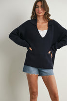 Nevaeh Long Sleeve Top-Sweaters-UrbanCulture-Boutique, A North Port, Florida Women's Fashion Boutique