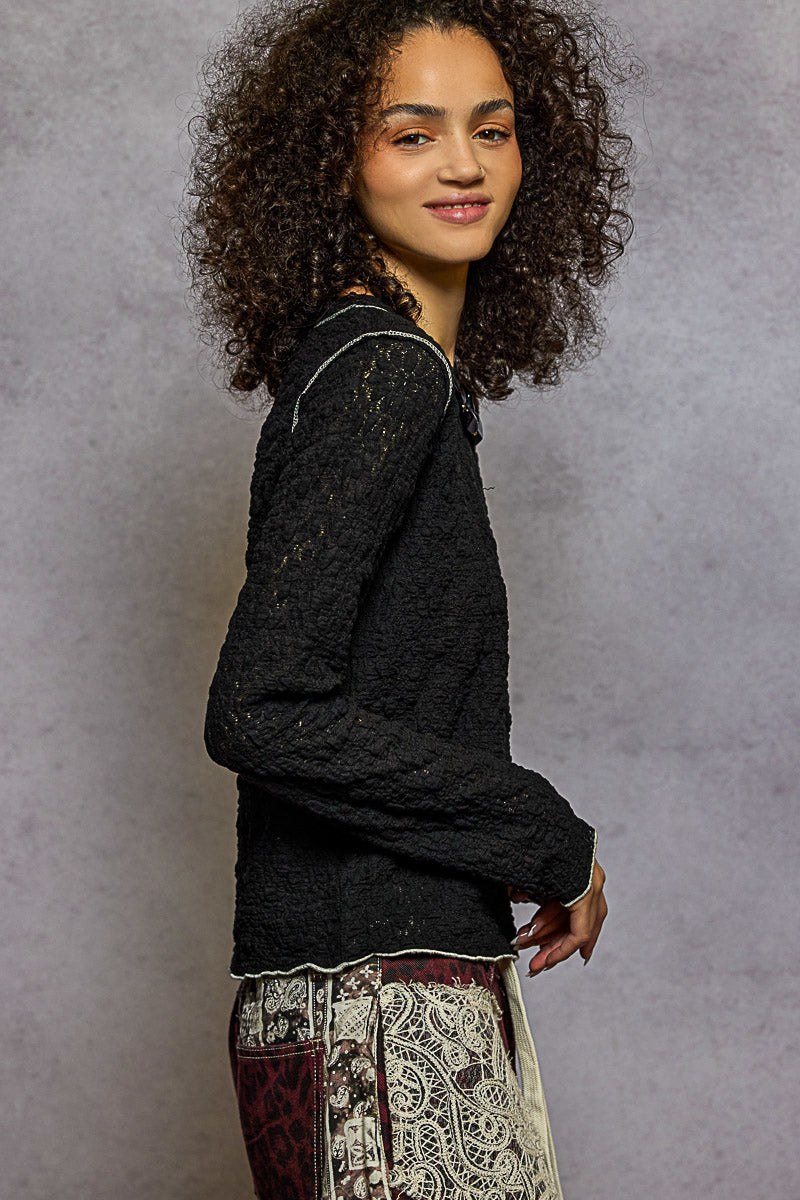 Belleann Long Sleeve Top-Long Sleeves-UrbanCulture-Boutique, A North Port, Florida Women's Fashion Boutique