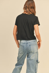 Olivia Round Neck Tee-Short Sleeves-UrbanCulture-Boutique, A North Port, Florida Women's Fashion Boutique