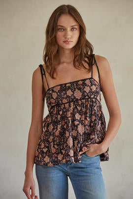Elowen Tie Top-Tank Tops-UrbanCulture-Boutique, A North Port, Florida Women's Fashion Boutique