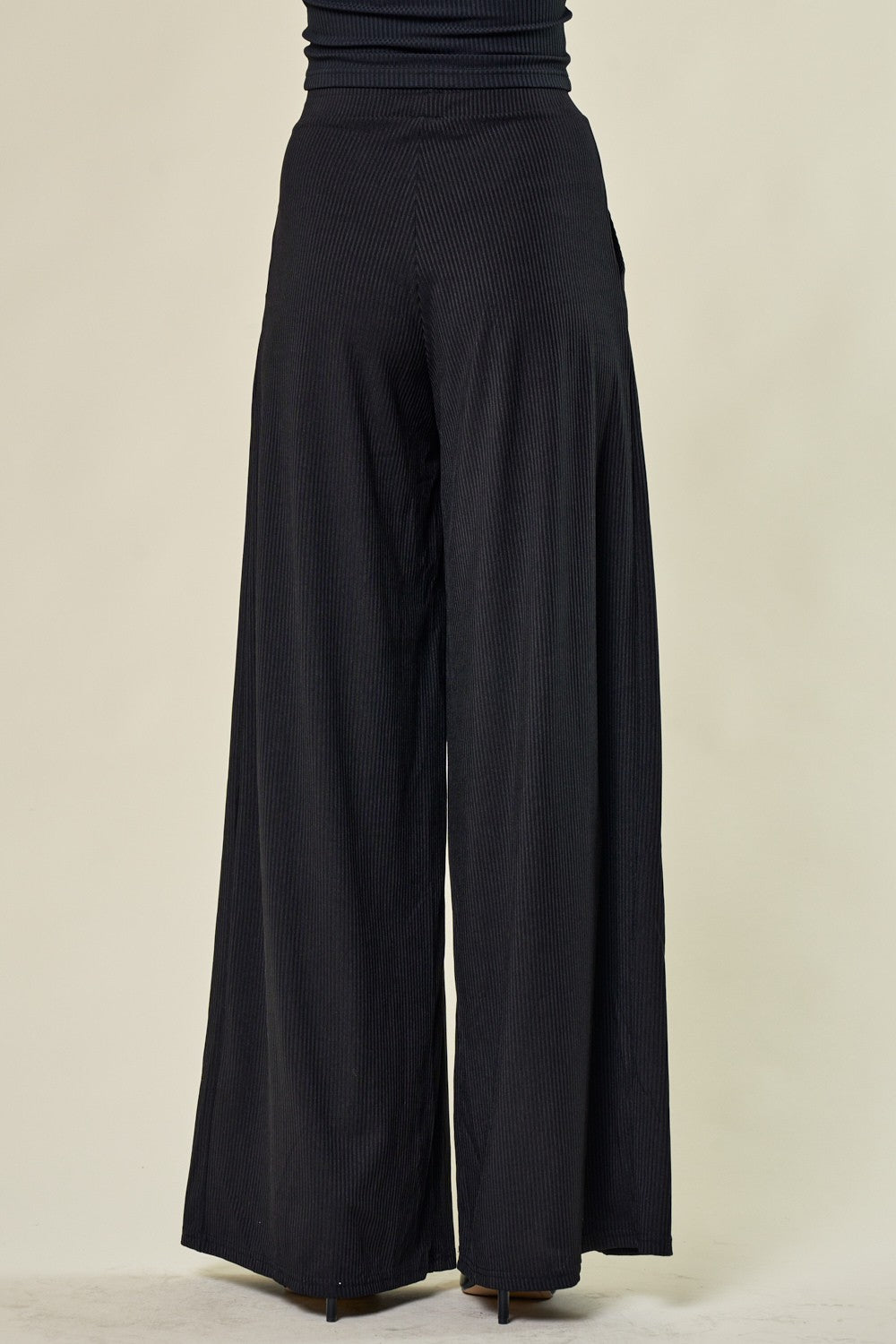 Palazzo Wide Leg Ribbed Pants-Pants-UrbanCulture-Boutique, A North Port, Florida Women's Fashion Boutique