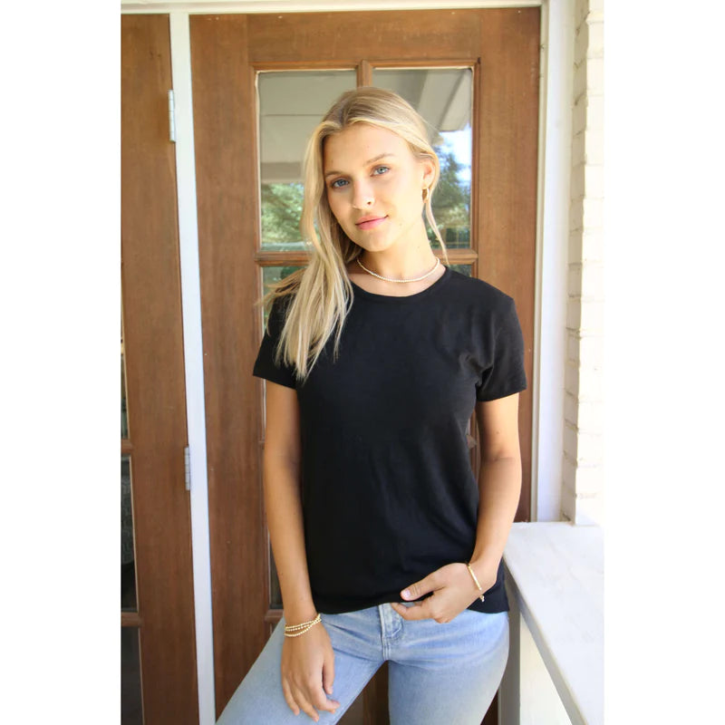 Elana Crew-Short Sleeves-UrbanCulture-Boutique, A North Port, Florida Women's Fashion Boutique