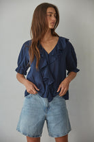 Tempe Ruffle Top-Tops-UrbanCulture-Boutique, A North Port, Florida Women's Fashion Boutique