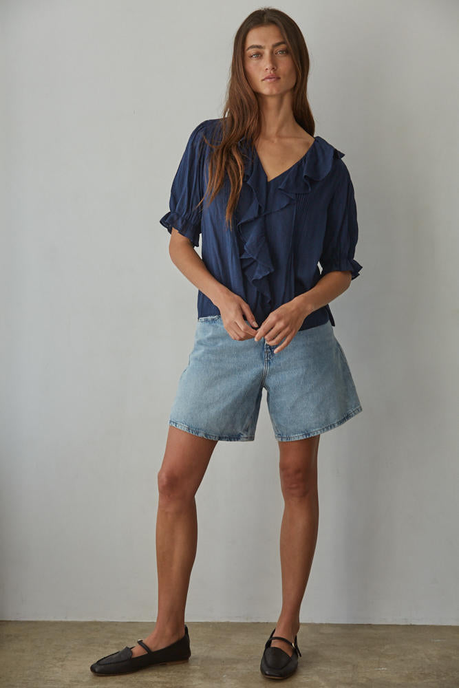 Tempe Ruffle Top-Tops-UrbanCulture-Boutique, A North Port, Florida Women's Fashion Boutique