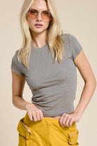 Sadie Striped Baby Tee-Short Sleeves-UrbanCulture-Boutique, A North Port, Florida Women's Fashion Boutique