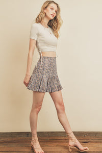 Diana Floral Ditsy Flared Mini Skirt-Skirt-UrbanCulture-Boutique, A North Port, Florida Women's Fashion Boutique