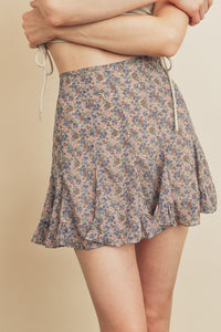 Diana Floral Ditsy Flared Mini Skirt-Skirt-UrbanCulture-Boutique, A North Port, Florida Women's Fashion Boutique