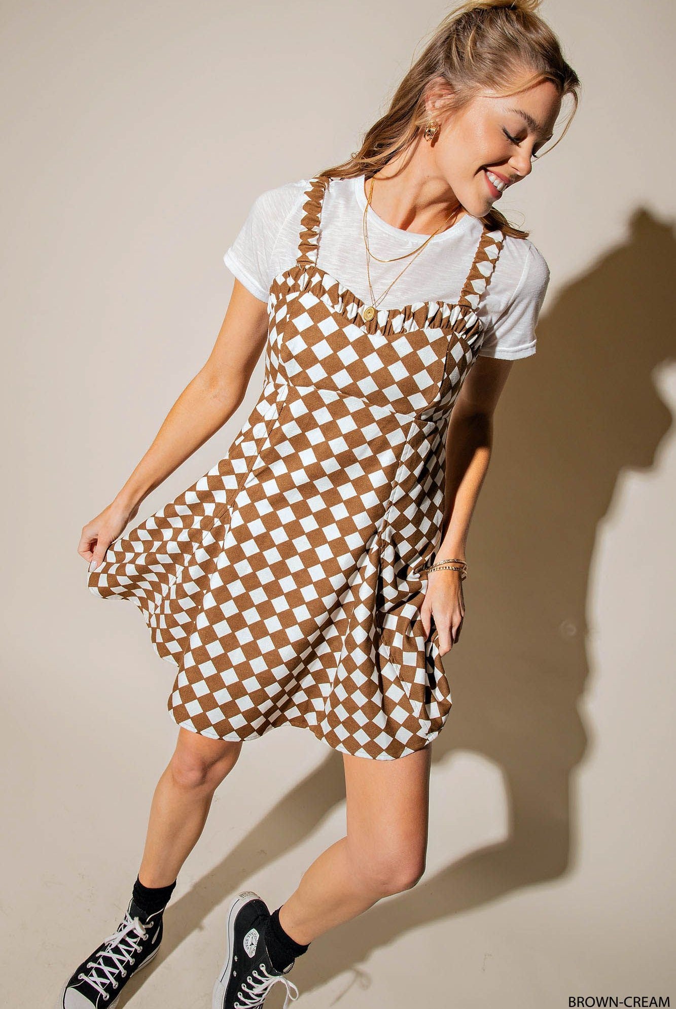 Riley Checker Board Dress-Dresses-UrbanCulture-Boutique, A North Port, Florida Women's Fashion Boutique