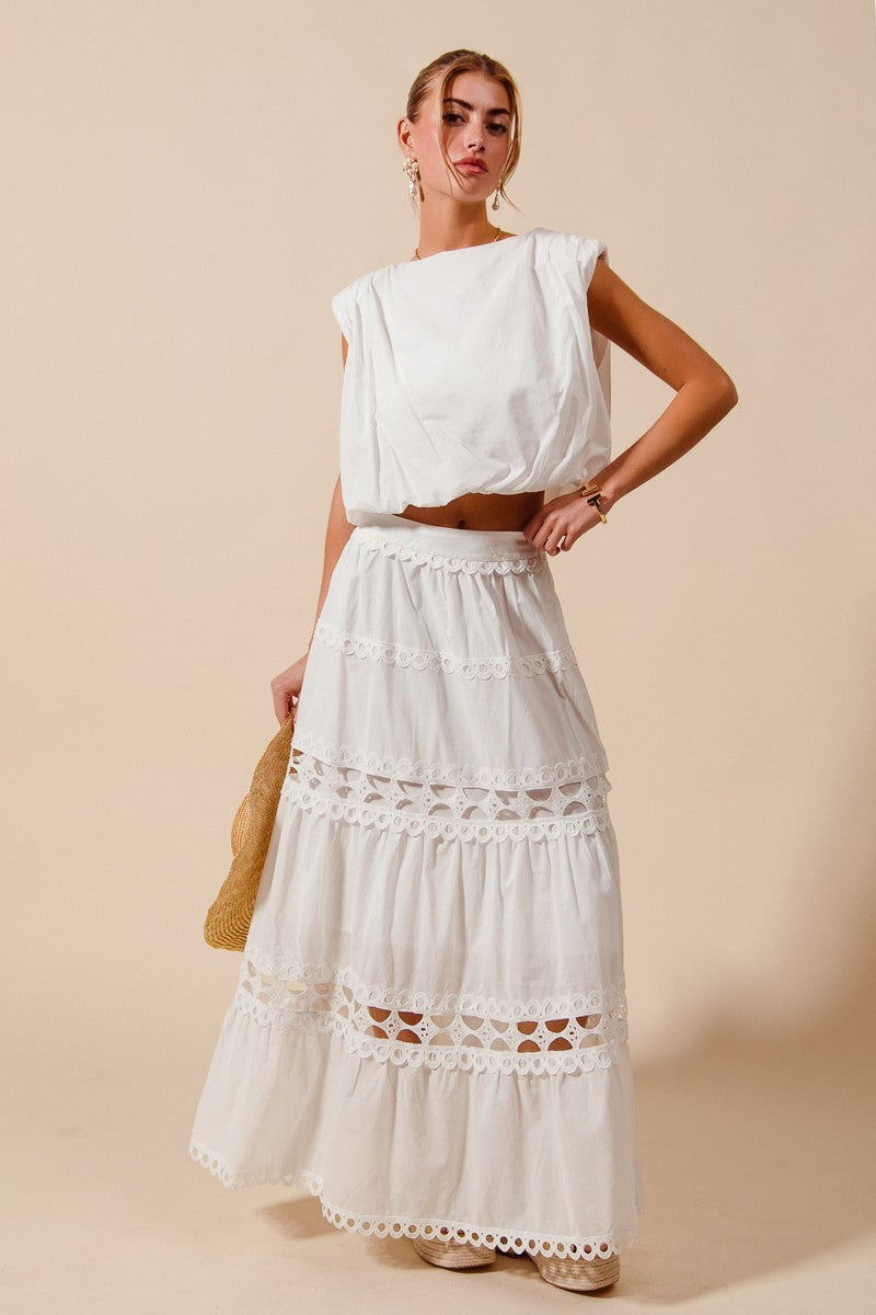 Mae Bubble Top and Maxi Skirt Set-Skirt Set-UrbanCulture-Boutique, A North Port, Florida Women's Fashion Boutique