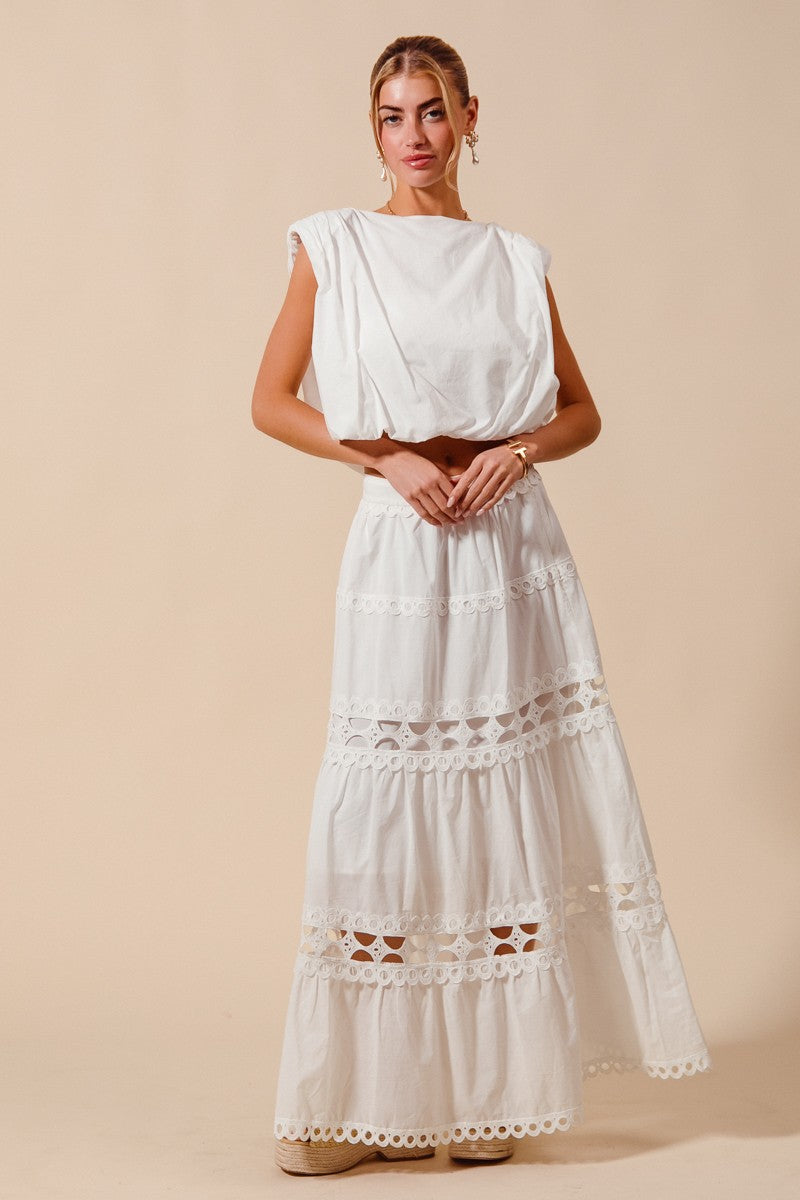Mae Bubble Top and Maxi Skirt Set-Skirt Set-UrbanCulture-Boutique, A North Port, Florida Women's Fashion Boutique