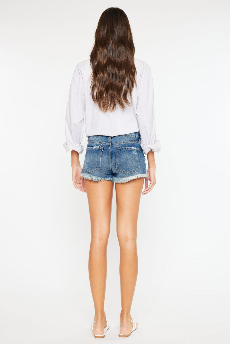 Blair Mid Rise Boyfriend Denim Shorts-Denim Shorts-UrbanCulture-Boutique, A North Port, Florida Women's Fashion Boutique