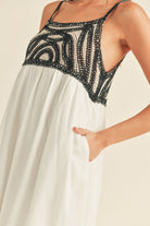 Crochet Linen Contrast Minidress-Dresses-UrbanCulture-Boutique, A North Port, Florida Women's Fashion Boutique
