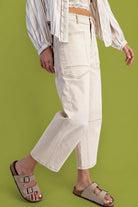 Autumn Cropped Wide Leg Jeans-Jeans-UrbanCulture-Boutique, A North Port, Florida Women's Fashion Boutique