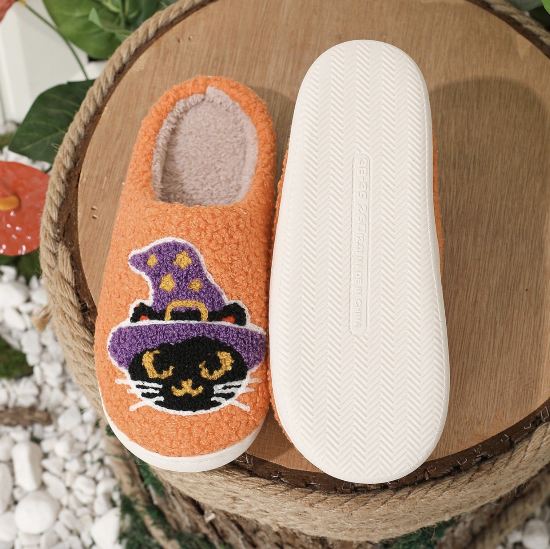 Black Cat Slippers-Slippers-UrbanCulture-Boutique, A North Port, Florida Women's Fashion Boutique