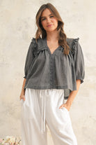 Clover Blouse-Blouse-UrbanCulture-Boutique, A North Port, Florida Women's Fashion Boutique