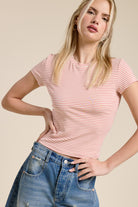 Sadie Striped Baby Tee-Short Sleeves-UrbanCulture-Boutique, A North Port, Florida Women's Fashion Boutique