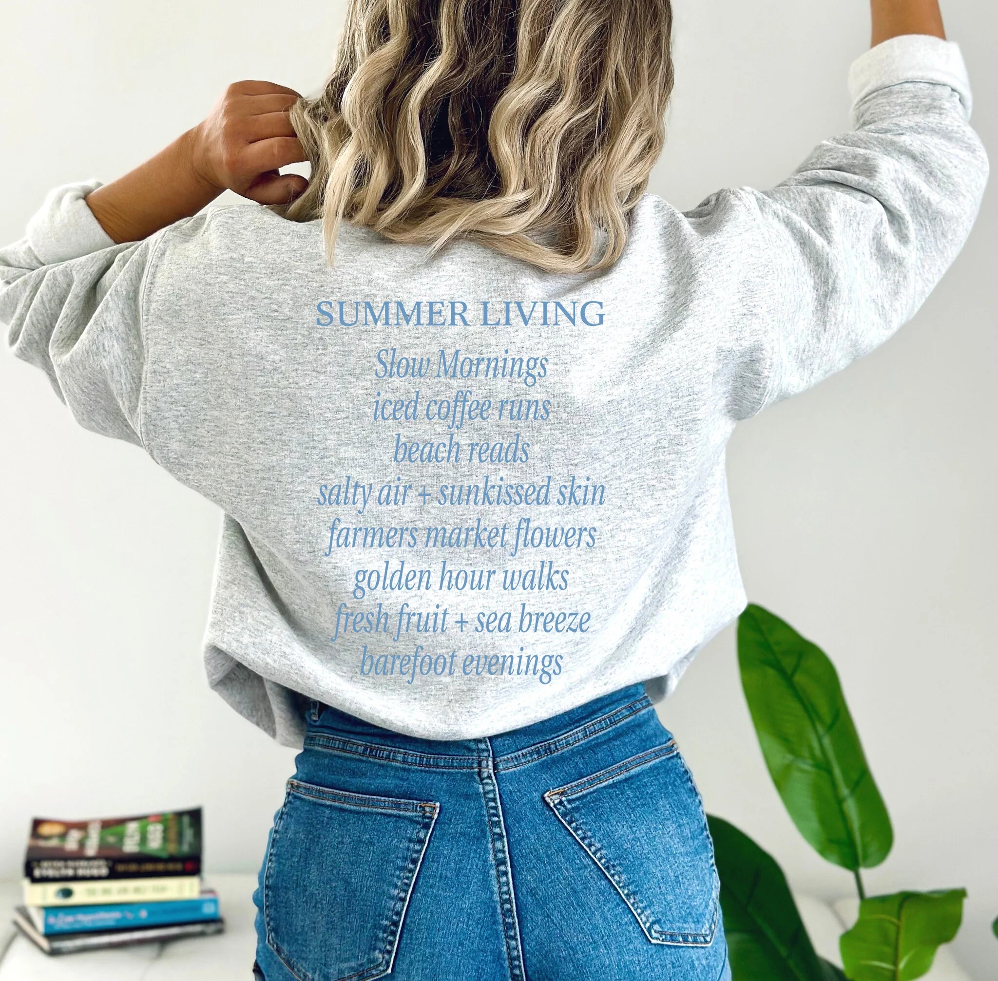 Summer Living Sweatshirt-Graphic Sweatshirt-UrbanCulture-Boutique, A North Port, Florida Women's Fashion Boutique