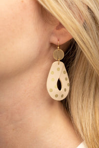 Twisted Dot Leather earrings-earrings-UrbanCulture-Boutique, A North Port, Florida Women's Fashion Boutique