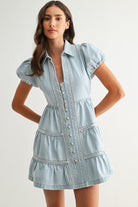 Fable Denim Mini Dress-Dresses-UrbanCulture-Boutique, A North Port, Florida Women's Fashion Boutique