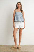 Myla Peplum Top-sleeveless top-UrbanCulture-Boutique, A North Port, Florida Women's Fashion Boutique
