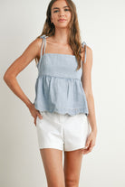 Myla Peplum Top-sleeveless top-UrbanCulture-Boutique, A North Port, Florida Women's Fashion Boutique