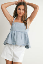 Myla Peplum Top-sleeveless top-UrbanCulture-Boutique, A North Port, Florida Women's Fashion Boutique