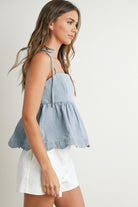 Myla Peplum Top-sleeveless top-UrbanCulture-Boutique, A North Port, Florida Women's Fashion Boutique