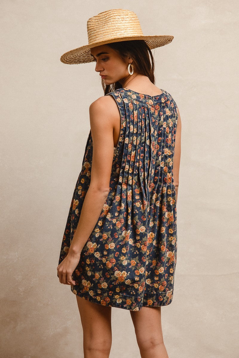 Violet Denim Romper-Romper-UrbanCulture-Boutique, A North Port, Florida Women's Fashion Boutique