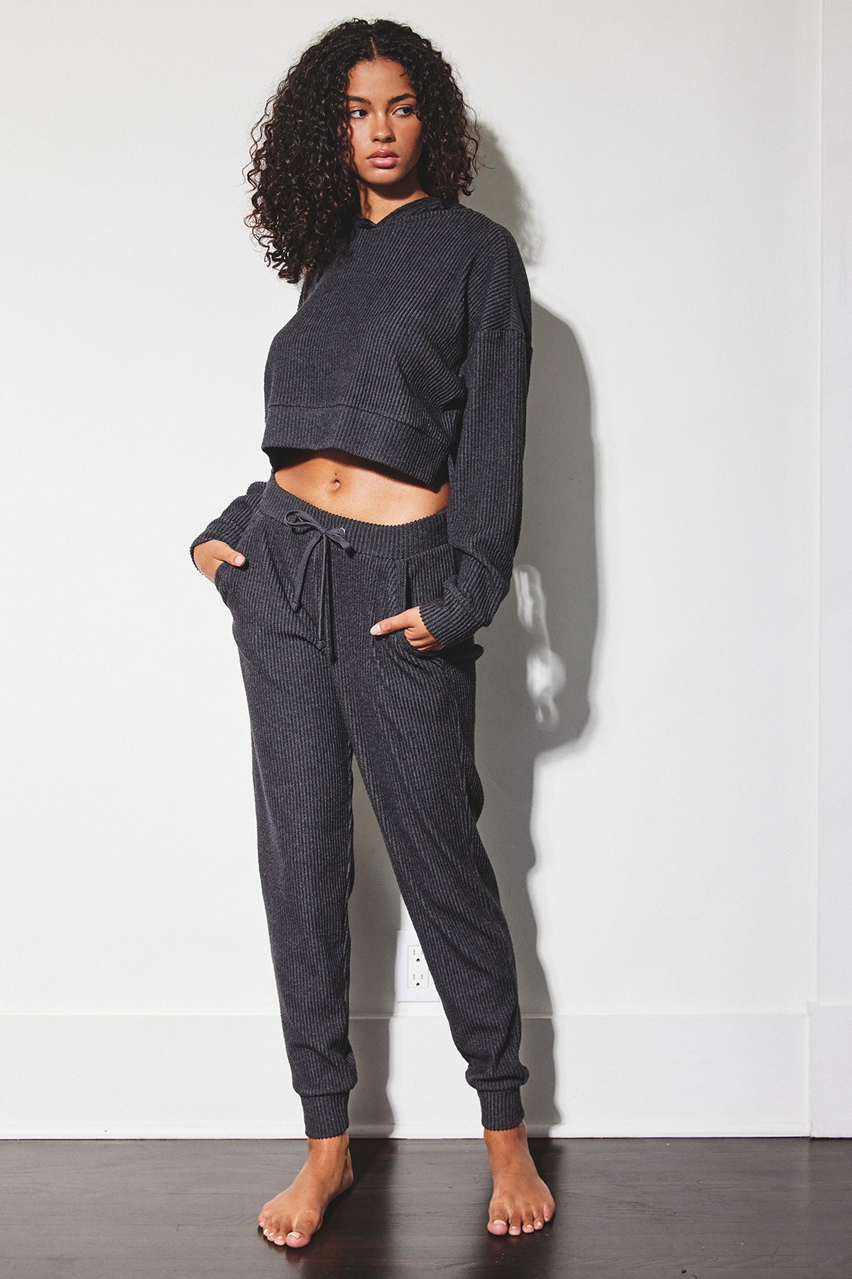 Winona Ribbed Hoodie Loungewear Set-Lounge Wear-UrbanCulture-Boutique, A North Port, Florida Women's Fashion Boutique