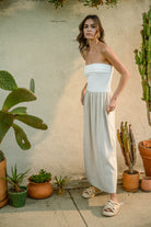 Caitlin Strapless Linen Dress-Dresses-UrbanCulture-Boutique, A North Port, Florida Women's Fashion Boutique