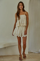 Ansley Eyelet Top-Tank Tops-UrbanCulture-Boutique, A North Port, Florida Women's Fashion Boutique