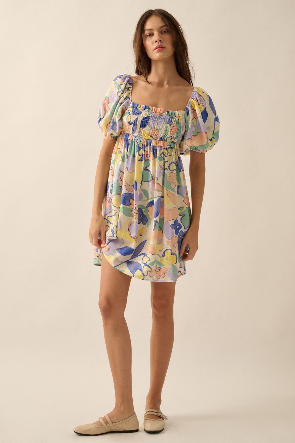 Penelope Babydoll Mini Dress-Dresses-UrbanCulture-Boutique, A North Port, Florida Women's Fashion Boutique
