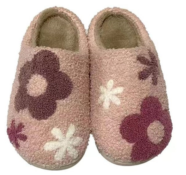 Flower Power Pink Slippers-Slippers-UrbanCulture-Boutique, A North Port, Florida Women's Fashion Boutique