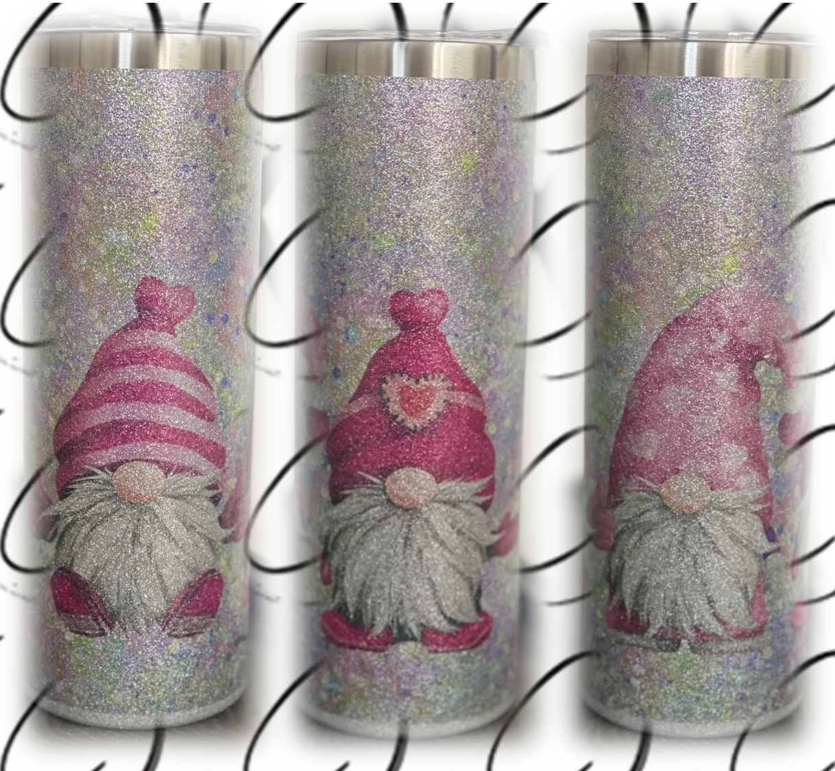 Glitter Valentines Gnomes Tumbler-Tumblers-UrbanCulture-Boutique, A North Port, Florida Women's Fashion Boutique