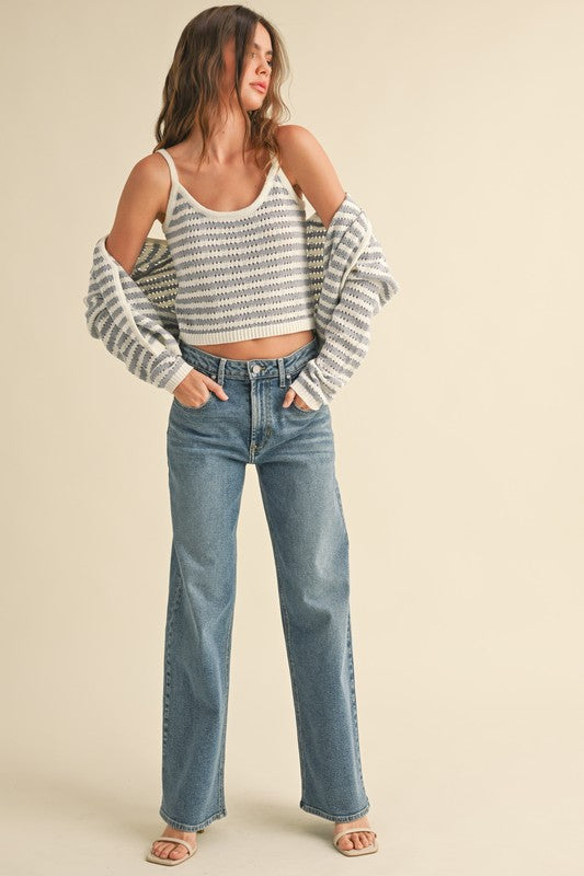 Rio Crochet Knitted Tank Top-Tank Tops-UrbanCulture-Boutique, A North Port, Florida Women's Fashion Boutique