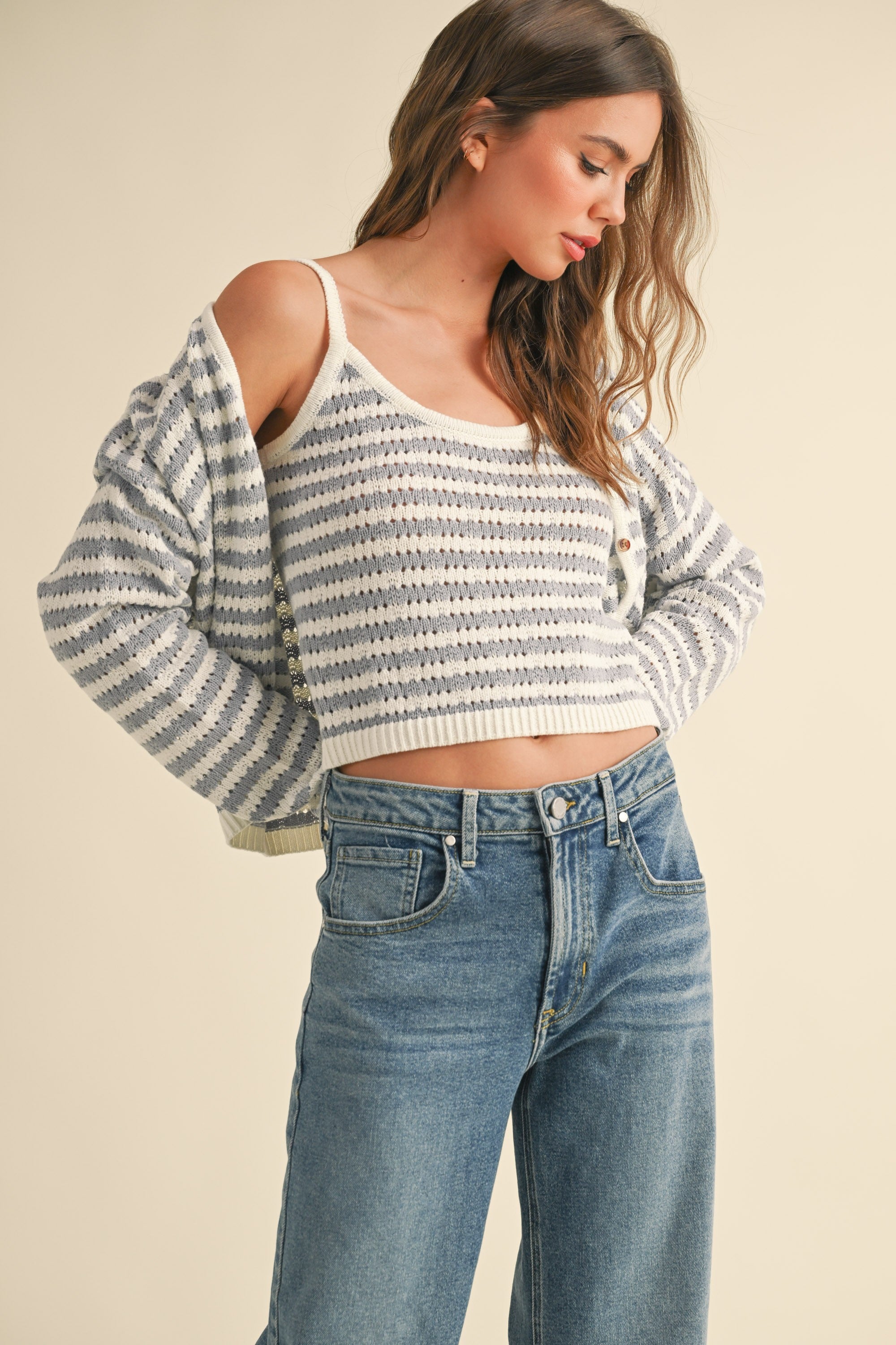 Rio Crochet Knitted Tank Top-Tank Tops-UrbanCulture-Boutique, A North Port, Florida Women's Fashion Boutique