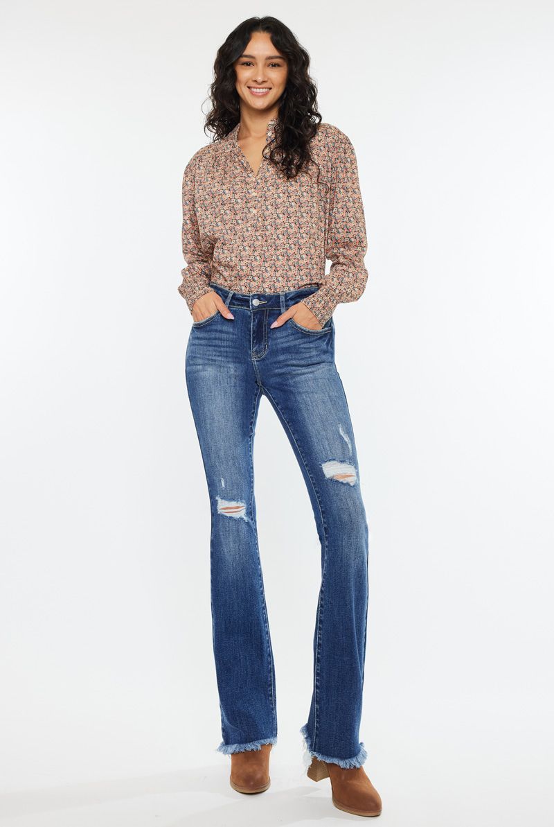 Finnegan Low Rise Boot Cut Jeans-Jeans-UrbanCulture-Boutique, A North Port, Florida Women's Fashion Boutique