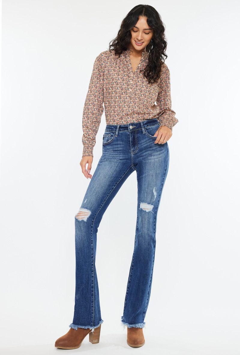 Finnegan Low Rise Boot Cut Jeans-Jeans-UrbanCulture-Boutique, A North Port, Florida Women's Fashion Boutique