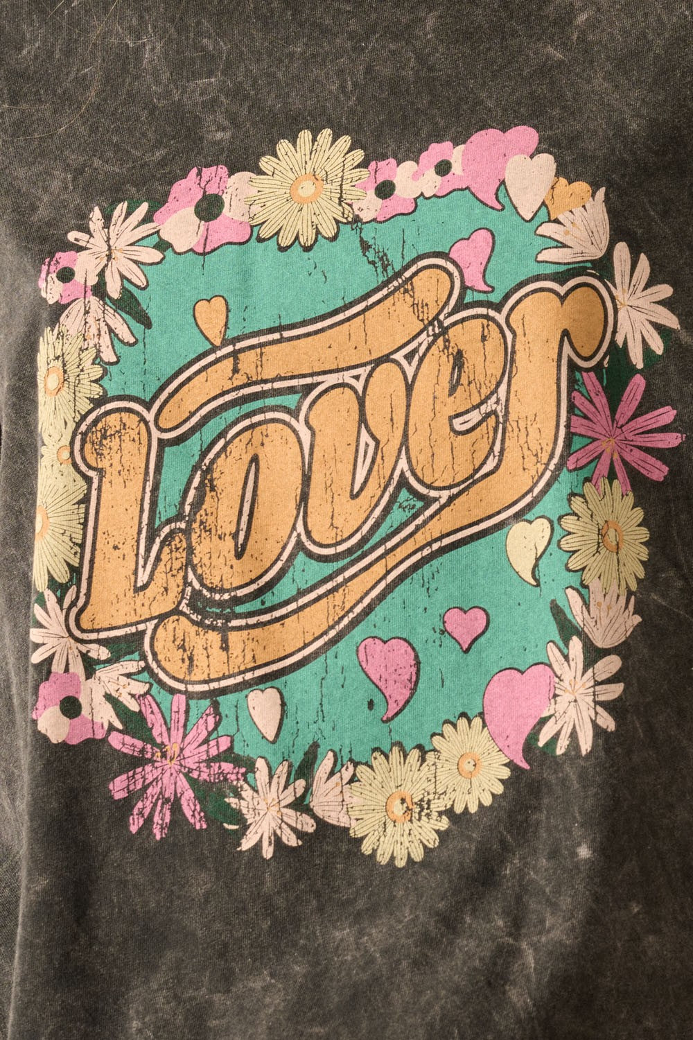 "Lover" Vintage-Wash Graphic Tee-Graphic Tees-UrbanCulture-Boutique, A North Port, Florida Women's Fashion Boutique